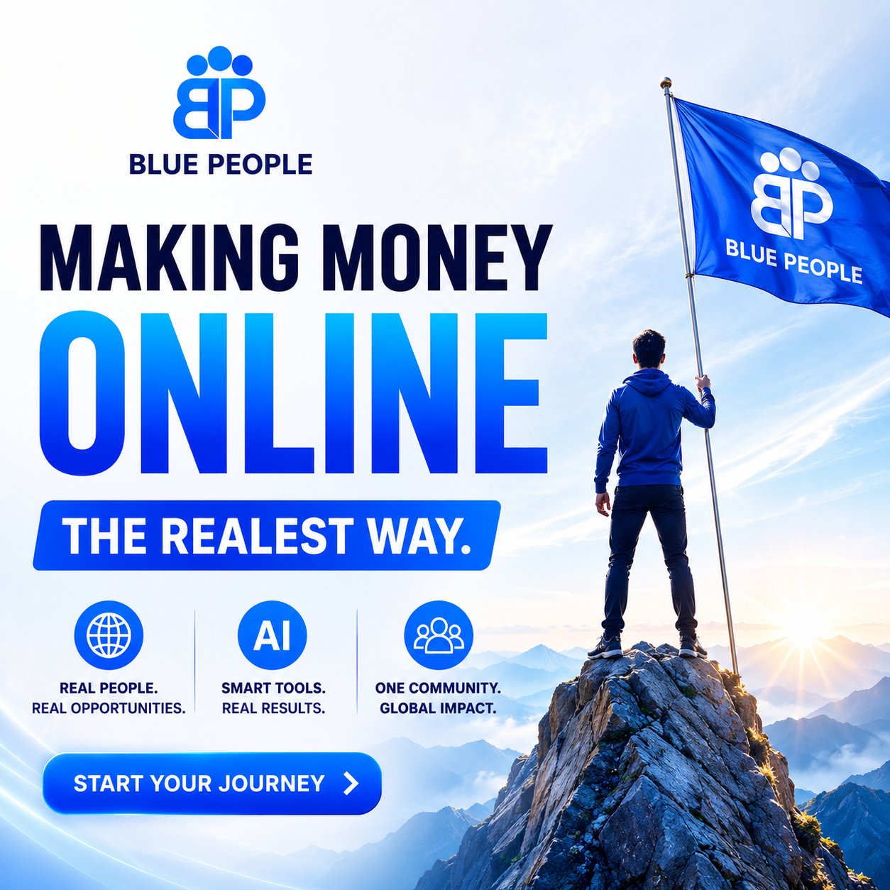 BluePeople Online Income Poster